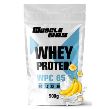 Протеин сывороточный MuscleWay WPC 65 концентрат белка порошок 500 г Банан (21-137-WPro-65-500gr.10)