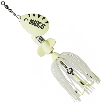 Блешня-оберталка на сома з пропелером DAM MADCAT A-STATIC SCREAMING SPINNER 17 см 65G / GLOW-IN-THE-DARK 59973