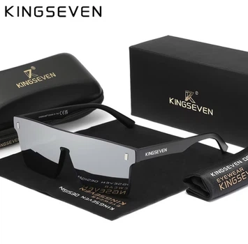 Брендові чоловічі сонцезахисні поляризаційні окуляри KINGSEVEN скло чорні, найвищий рівень захисту UV400