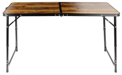 Stół turystyczny Vilde 489404 składany 3w1 120 x 60 x 54/62/70 cm Brązowy (5900670121683)