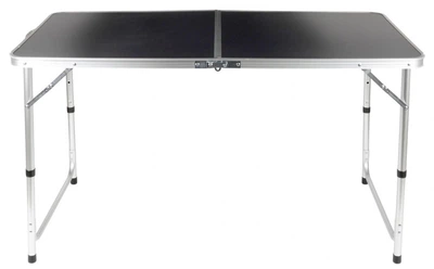 Stół turystyczny Vilde 489405 składany 3w1 120 x 60 x 54/62/70 cm Grafitowy (5900670121690)