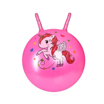 Детский мяч для фитнеса Bambi MS 3397(Pink) с рожками 55 см, 400 г