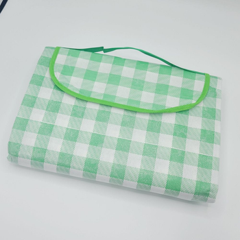 Килимок для пікніка водонепроникний складаний Picnic 200*200 см Клітинка Зелений (2955)