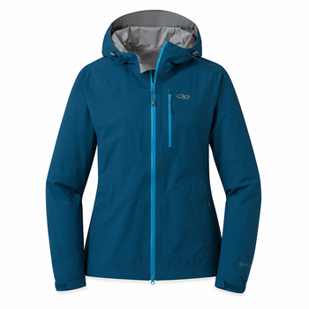 Водовідштовхуюча куртка Outdoor Research Gore-tex Aspire трекінгова мембранна вітрозахисна в гори зеленого кольору Розмір S