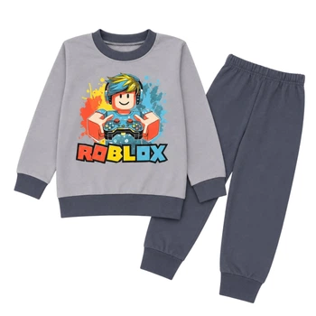 Пижама для мальчика кулир Арлекин Roblox 349-022 56 80 см - 86 см Серая