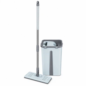 Плоская швабра с ведром Zambak Plastik Maxi Flat Mop 12 л в цветной упаковке (ZB-300)