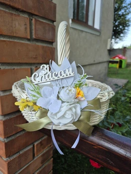 Корзина из лозы на Спаса, корзина для обновления фруктов, корзина с оливковым декором
