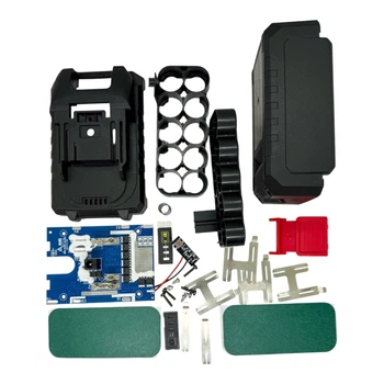 Корпус аккумулятора Makita LXT 18V-21V - BMS 8 MOSFET, балансировка, термозащита, индикатор заряда, 10 x 21700 (5S2P)
