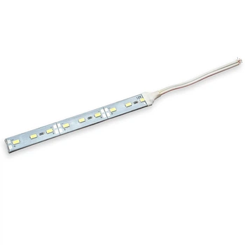 Світлодіодна алюмінієва лінійка 12V 9 SMD (5730), на двосторонньому скотчі 12 см (56109)