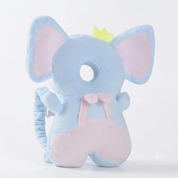 Подушка-рюкзак для захисту голови та спини малюка JJ OVCE Blue-pink