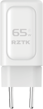 Сетевое зарядное устройство RZTK Block PD 65W USB-A + USB-C White