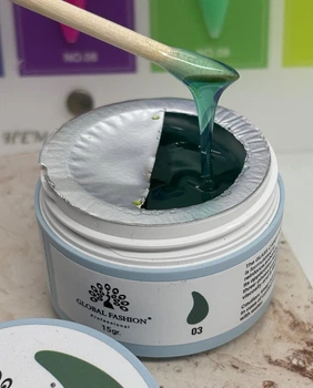 Будівельний гель Global Fashion із напівпрозорим ефектом «скло» Glass Candy Pop Gel 15 г №3