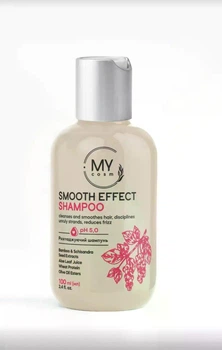Шампунь для гладкости волос MY cosm Smooth Effect с протеином пшеницы и алоэ вера, против пушистости 100 мл