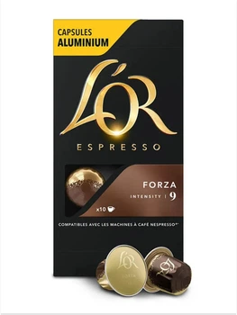 Капсули Nespresso L'OR Forza неспрессо льор форза 10 шт ілюміній