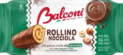 Мінірулети Balconi з горіхом 222 г (8001585001309)
