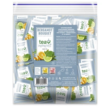 Чай чорний Tea Moments Bergamot Bouguet Букет Бергамоту 50 саш по 1.8 г