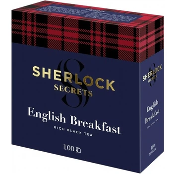 Чай чорний Sherlock Secrets English Breakfast Англійський Сніданок 100 пак по 2 г