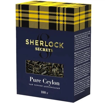 Чай черный Sherlock Secrets Pure Ceylon Чистый Цейлон 100 г крупнолистовой