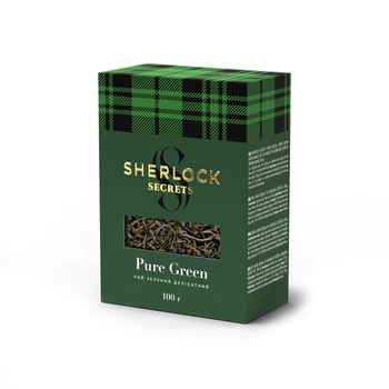 Чай Зеленый Sherlock Secrets Pure Green Чистый Зеленый 100 г крупнолистовой