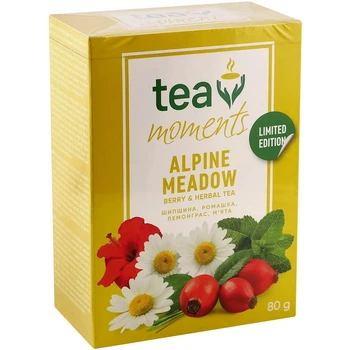 Чай фруктово-травяной Tea Moments Alpine Meadow Альпийский луг 80 г листовой