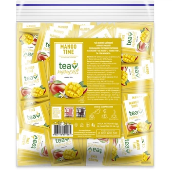 Чай Зелений Tea Moments Mango Time Час манго 50 саш по 1.6 г