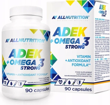 Suplement diety Witaminy ADEK + Omega 3 Allnutrition Strong 90 kapsułek (5902837737089)