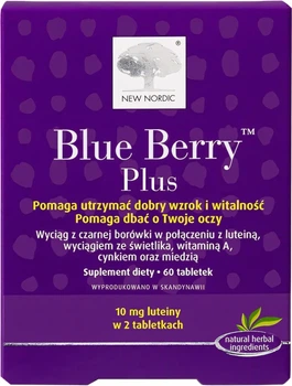 Suplement diety New Nordic Blue Berry Plus 60 tabletek (5021807487400)
