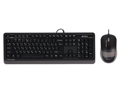 Комплект клавиатура + мышка A4Tech Fstyler F-1010, USB, Black-Grey
