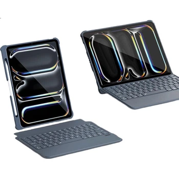 Чохол-клавіатура для планшета Apple iPad Air 13" 2026/2025/2024/Pro 12.9" 2022/2021/2020/2018 MUSTTRUE T5509D Dark Grey