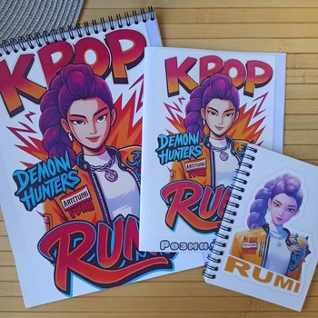 Набор KPop Demon Hunters альбом для рисования раскраска блокнот (27740)