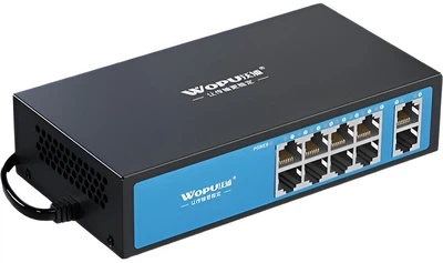 PoE-коммутатор Wopool G278, 8 портов + 2 Uplink, 120Вт, для видеонаблюдения