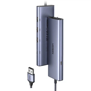 Розширювальна док-станція UGREEN USB3.2 до порту Gigabit Ethernet, мережевий кабель-адаптер [USB + порт даних Type-C 10G], розширювальна док-станція для ноутбука, розгалужувач, конвертер Ethernet