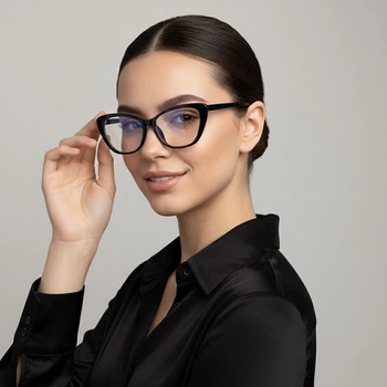 Окуляри для іміджу з прозорою лінзою оправа Honey Fashion Accessories чорний (4-153)