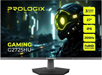Монітор Prologix Gaming 27" G2725HU IPS Black; 1920х1080 (200 Гц), 1 мс, DisplayPort, HDMI