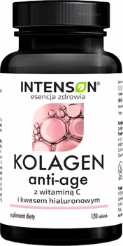 Колаген з вітаміном C та гіалуроновою кислотою Intenson Collagen + Hyaluron + Vit C Anti-Age 120 таблеток (5902150289661)