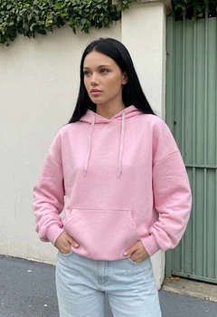 Женский Худи Стаф Розовый Оверсайз С Капюшоном Staff Lav Pink Oversize XXS (400670)