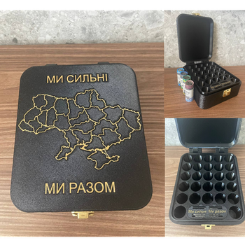 Бокс для хранения 27 роллов на 25 монет серии областей Украины "Мы сильные, мы вместе" Версия 2.0