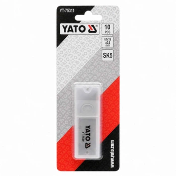 Лезвия сменные трапециевидные YATO 61×19×0,6 мм SK5 10 шт.