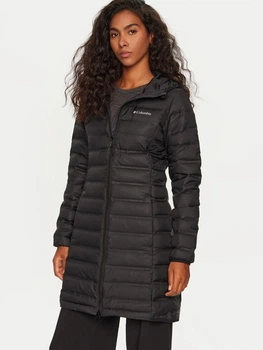 Płaszcz puchowy damski zimowy Columbia Lake 22 II Down Long Hooded Jacket 2088322010 XS Czarny (195981431872)