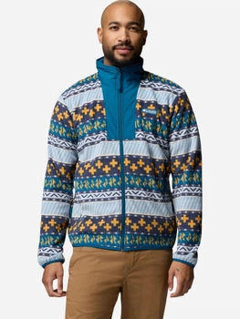 Толстовка на флисе, на молнии мужская Columbia Sequoia Grove II FZ Printed Fleece 2174071442 M Синяя (199141361436)