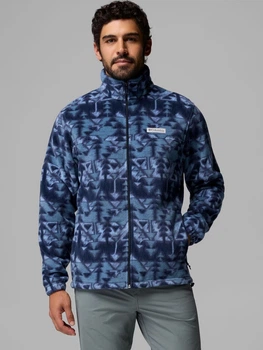 Толстовка на флисе, на молнии мужская Columbia Steens Mountain Printed Jacket 1478231467 L Темно-синяя (199141710920)