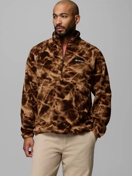 Bluza męska nierozpinana streetwear polarowa Columbia Timber Crest MTR Fleece Printed HZ 2173561256 S Brązowa (199141918135)