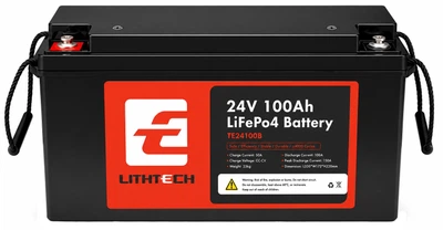 Акумуляторна батарея LITHTECH TE24100B Літій-залізо-фосфатна 25.6V 100Ah (YT45529)
