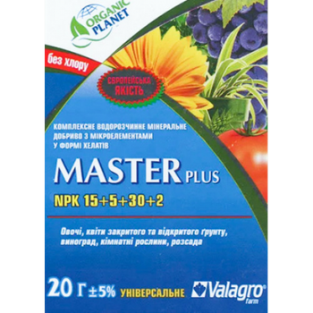 Минеральное удобрение Мастер 15-5-30 25 г, Valagro