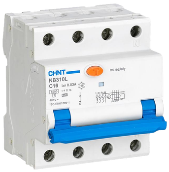 Wyłącznik nadprądowy Chint RCBO NB310L/3N 3P+N C20 30mA 6kA NB310L3PN30MAA20C (6925808357672)