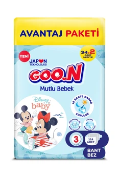 Підгузки дитячі Goo.N Mutlu Bebek Disney baby Japon technology 3 розмір (7-12кг), 36шт/уп