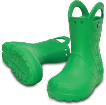 Дитячі крокси гумові чоботи Crocs Handle It Rain Boot Kids Green (22/23, зелений)