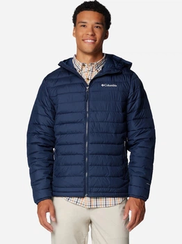 Куртка демісезонна з капюшоном чоловіча Columbia Powder Lite II Hooded Jacket 2086944464 2XL Темно-синя (195981412932)
