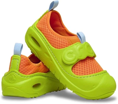 Дитячі крокси сандалії для хлопчика Crocs Swiftwater Splash Green/Orange (30/31, зелений)