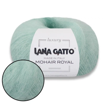 Lana Gatto Mohair Royal, Талая вода №30793 - итальянская пряжа кид мохер с нейлоном, 25г / 215м, тонкая, для паутинок, ажурных изделий, свитеров